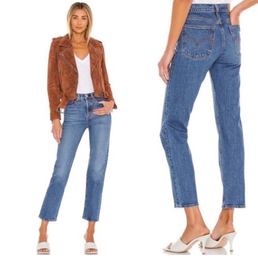 Levi’s Wedgie Straight Jeans High Rise Ankle Size 32